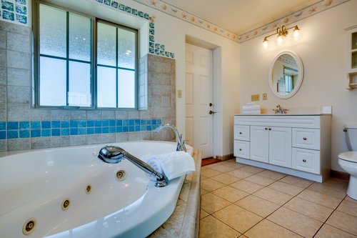 Spacious primary bath for added privacy.