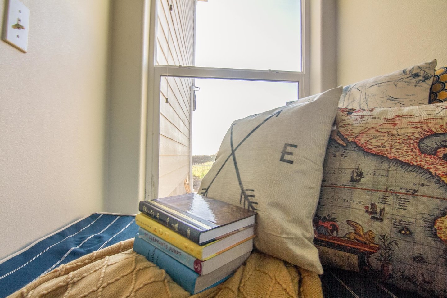 This reading nook is perfect for kids.