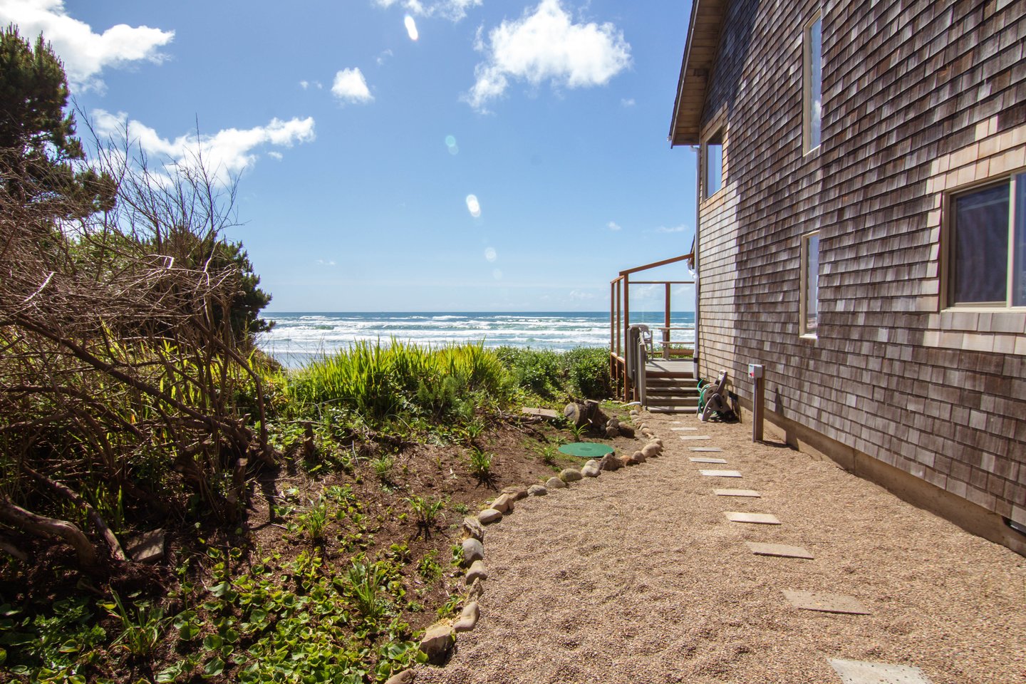 Access your back deck right from the driveway.