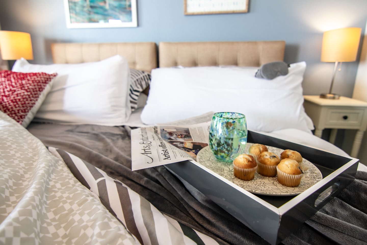 You can't beat breakfast in bed while listening to the waves.