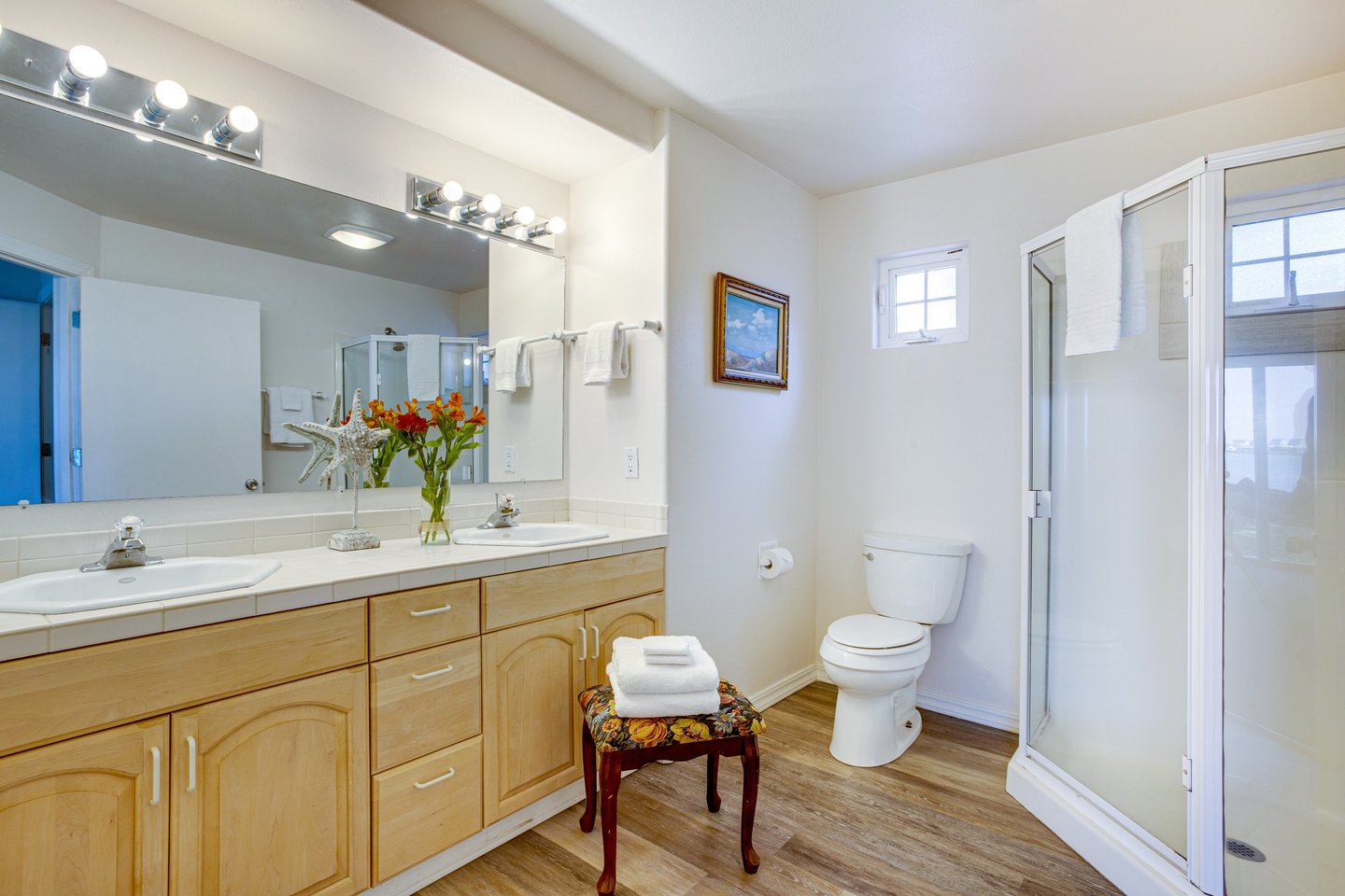 Enjoy the spacious bath attached to this bedroom.