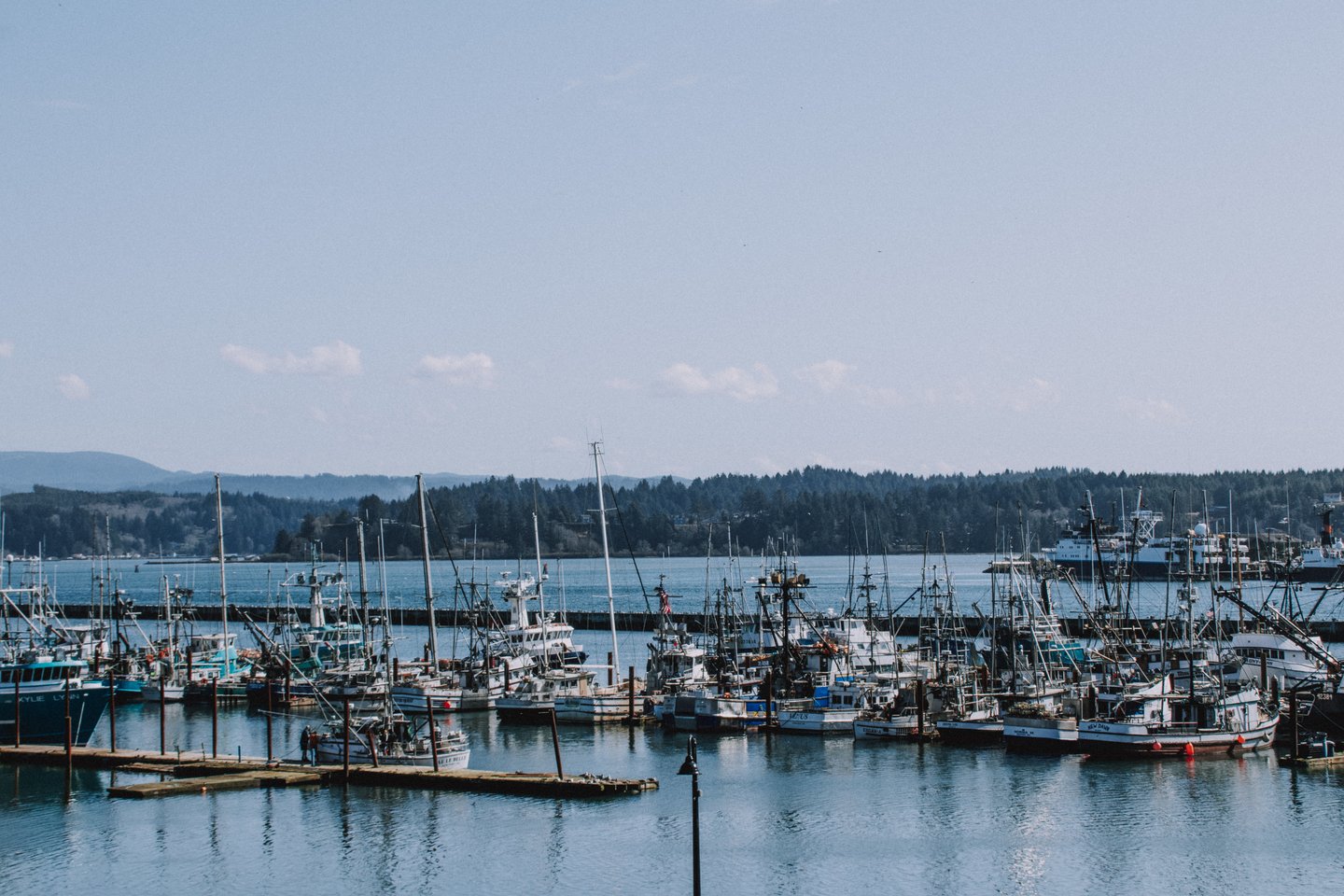 Enjoy views of the fishing fleet from Smuggler's Cove!