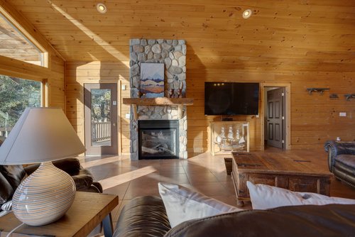 Cozy up to the gas fireplace on stormy nights.