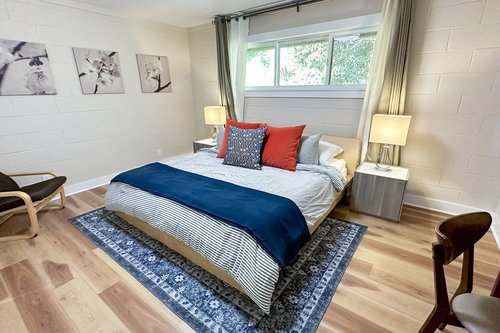 The second bedroom also has a comfy king bed.