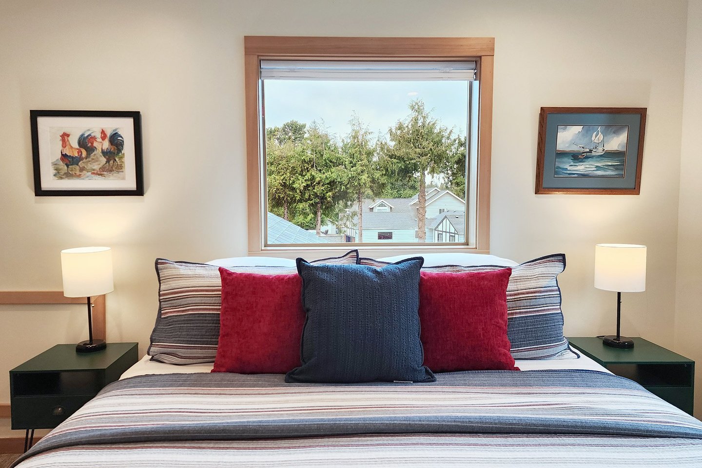 Upstairs you will find one of two bedrooms with a king bed.