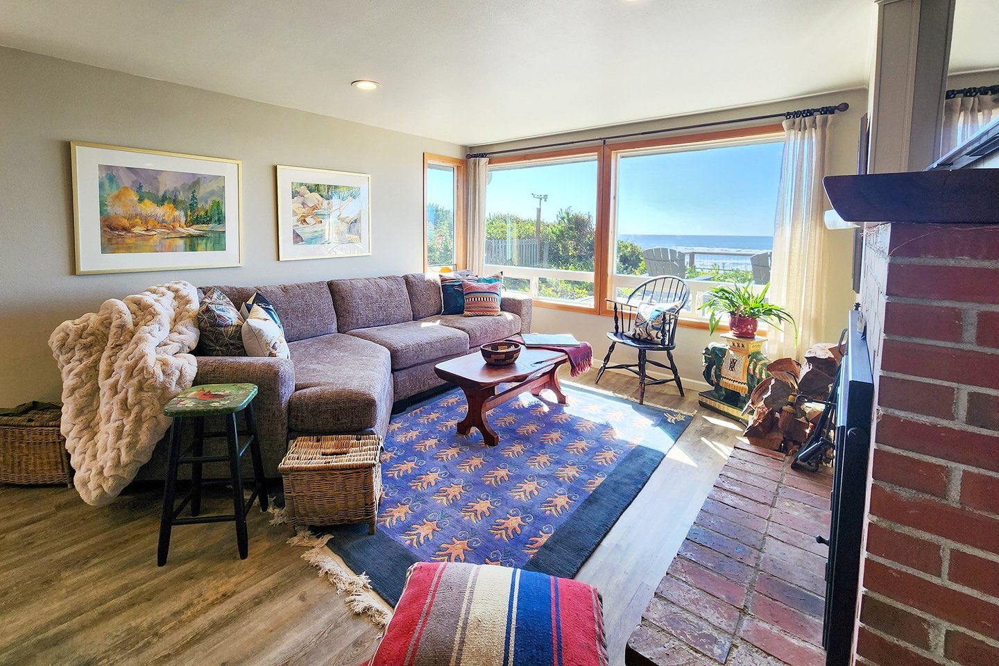 Relax in the living room and enjoy the views