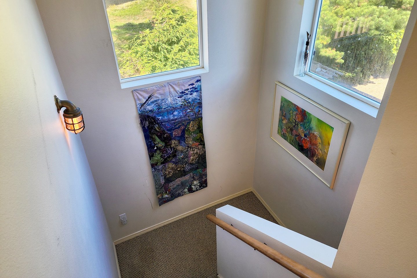 Beautiful artwork abounds, even in the stairwell.