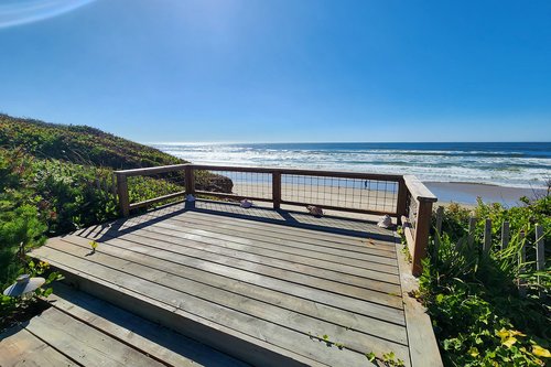 Viewing deck is a perfect place to watch the sun go down.