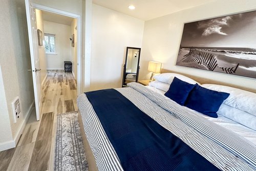 Wonderful bedroom on the first floor with bath.